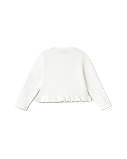 Natural Baby Ruffle Tricot Cardigan