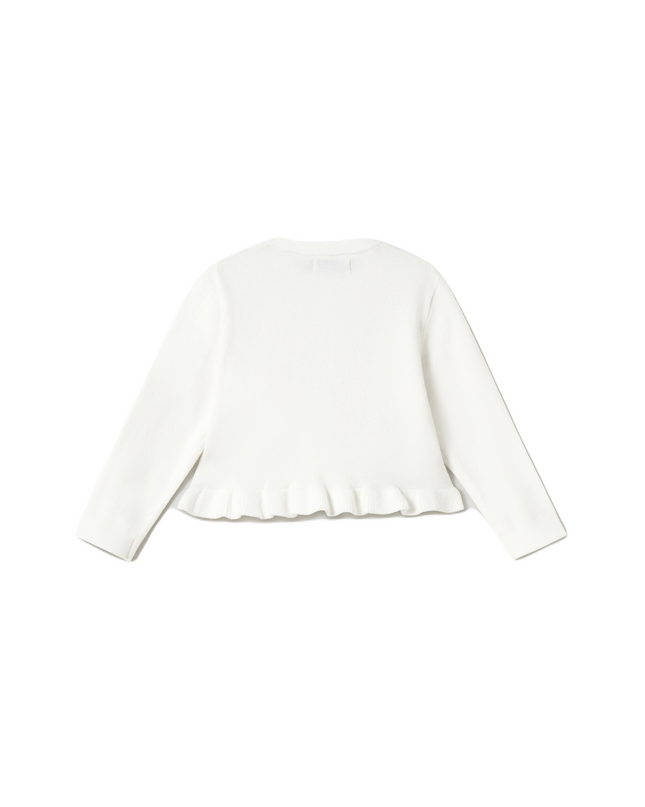 Natural Baby Ruffle Tricot Cardigan