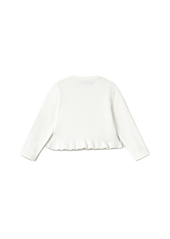 Natural Baby Ruffle Tricot Cardigan