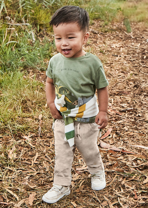 Beige Baby Straight-Leg Pants