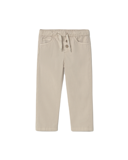 Beige Baby Straight-Leg Pants