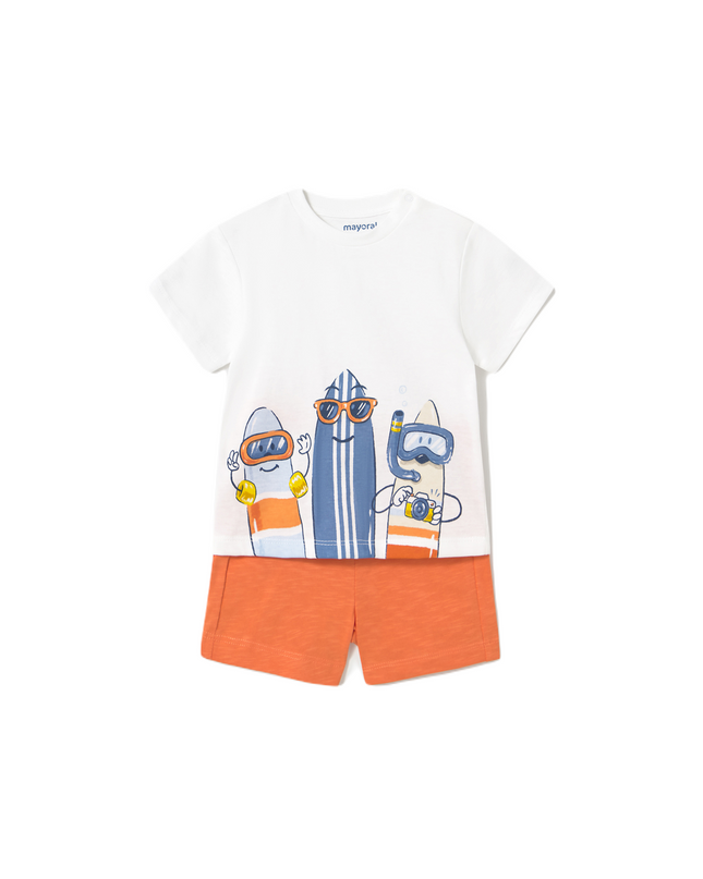 Baby Shorts and Surf T-Shirt Set