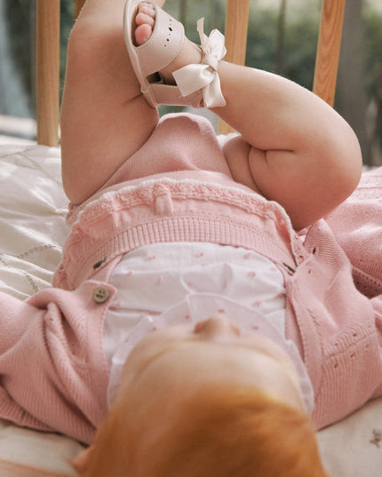 Newborn Knit Sakura Romper Set