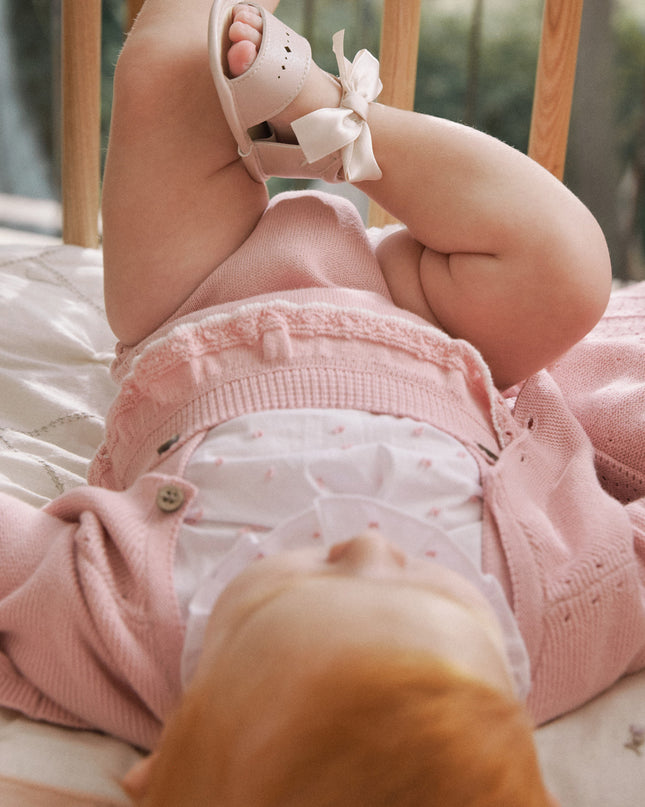 Newborn Knit Sakura Romper Set