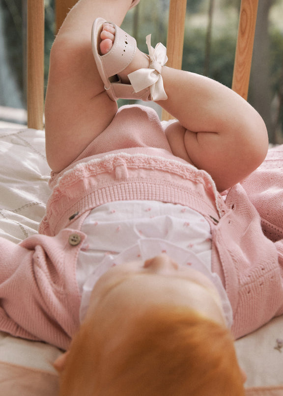 Newborn Knit Sakura Romper Set