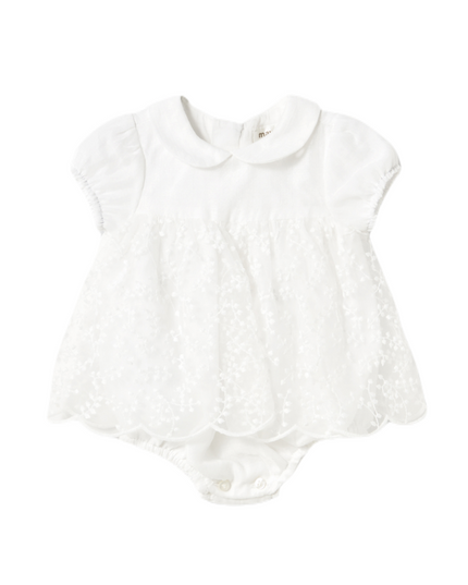 Cream Floral Cotton Romper