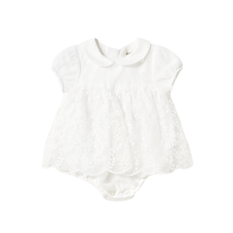 Cream Floral Cotton Romper