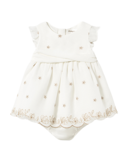 Ivory Cream Lime Chiffon Dress