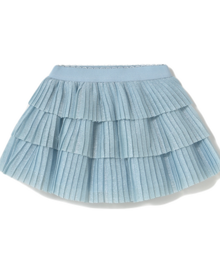 Sky Pleated Tulle Skirt