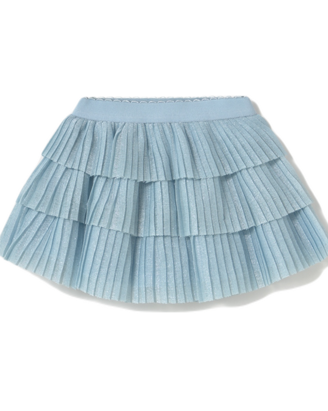 Sky Pleated Tulle Skirt