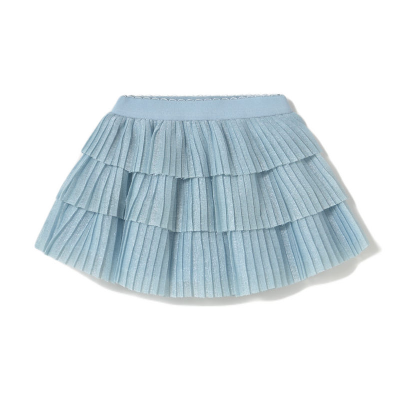 Sky Pleated Tulle Skirt