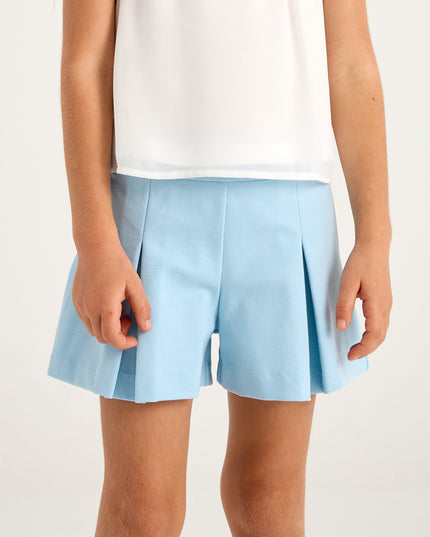 Sky Button Shorts