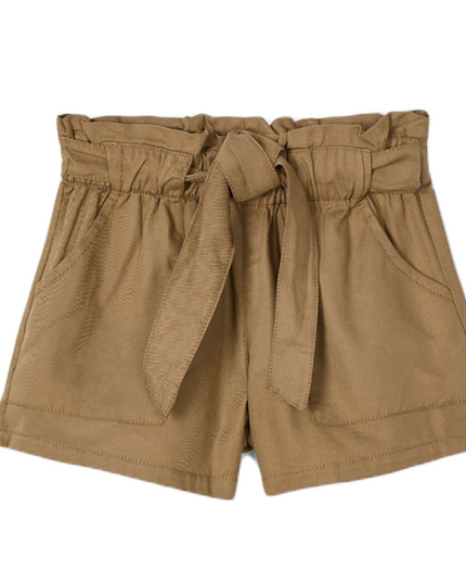 Brown Paperbag Tie Shorts