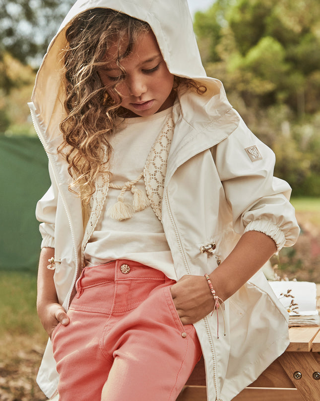 Natural Cream Windbreaker
