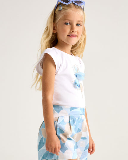 Blue Sky Floral Skort