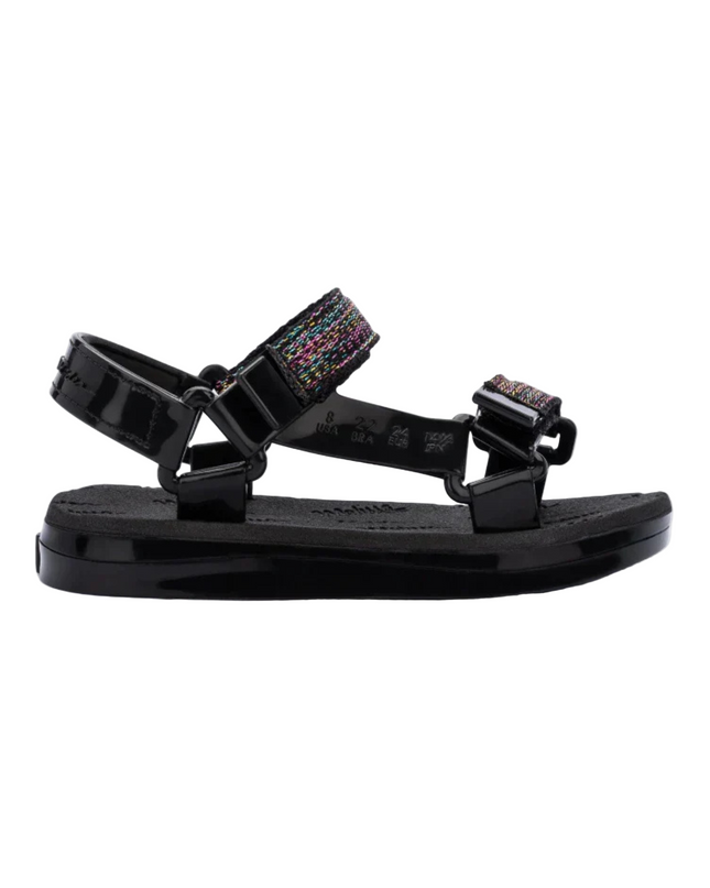 Kids Atelier-Melissa-Black Mini Papete Sandals