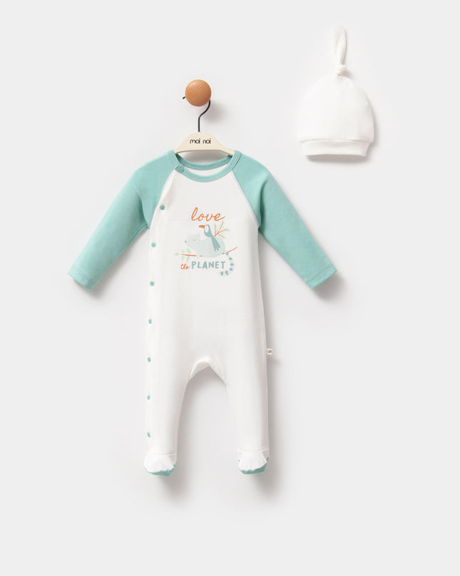 Teal Love The Planet One-Piece Set