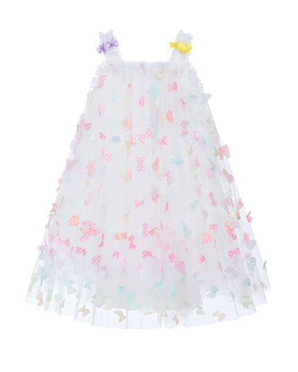 White Ombre Butterfly Dress