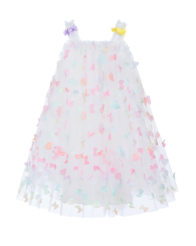 White Ombre Butterfly Dress