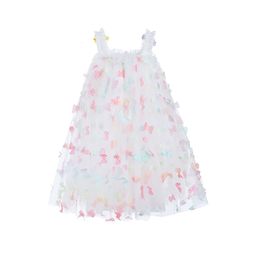 White Ombre Butterfly Dress