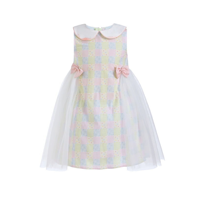 Yellow Spring Gingham Tulle Dress