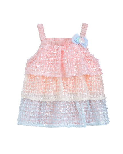 Salmon Sunset Layered Dress Set