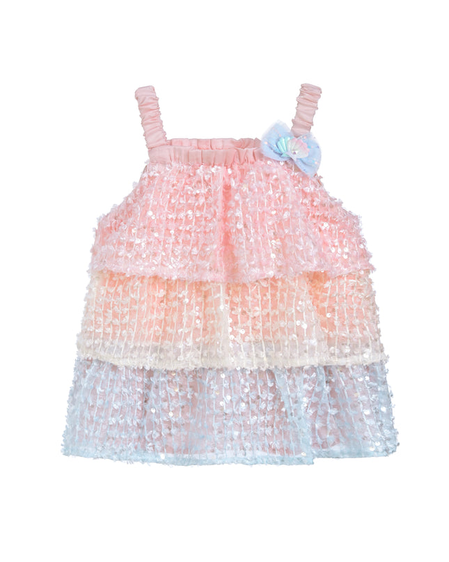 Salmon Sunset Layered Dress Set
