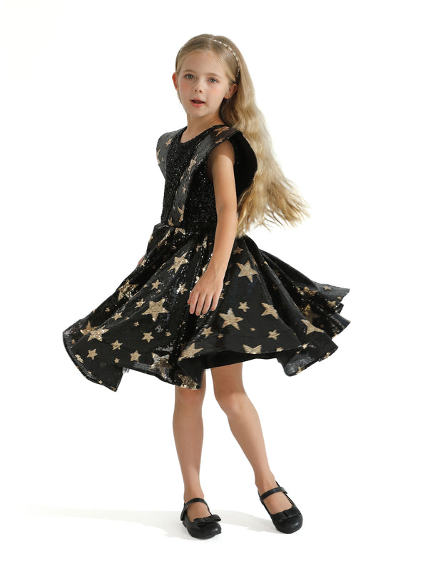 Black Starlit Rivior Dress