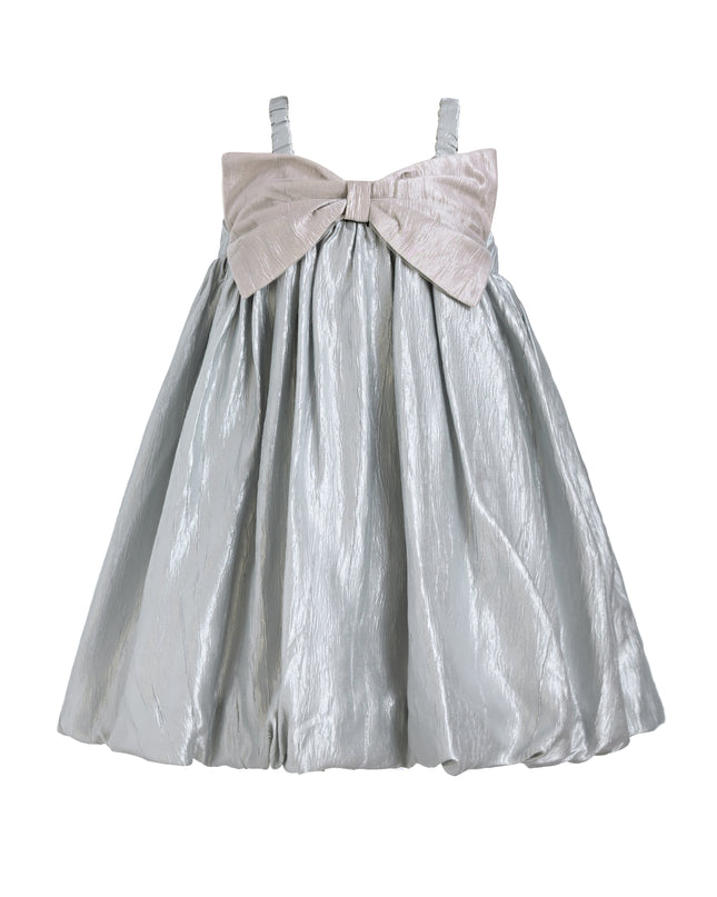 Silver Shining Satin Dress