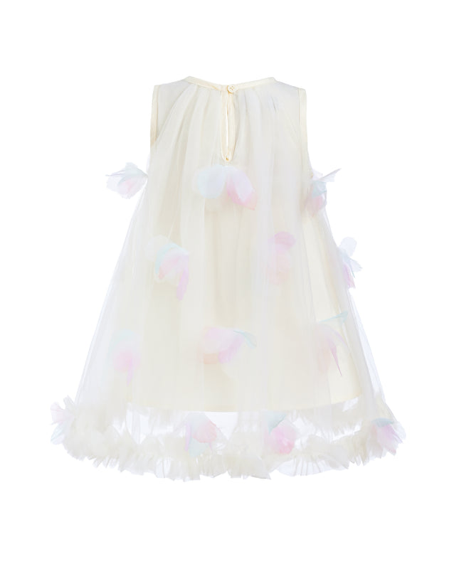 Ivory Blooming Tulle Sleeveless Dress