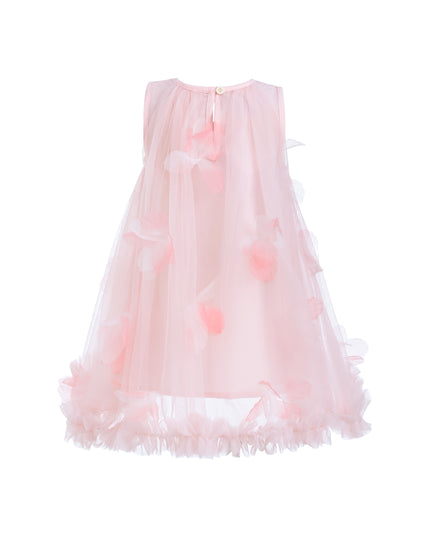 Pink Blooming Tulle Sleeveless Dress