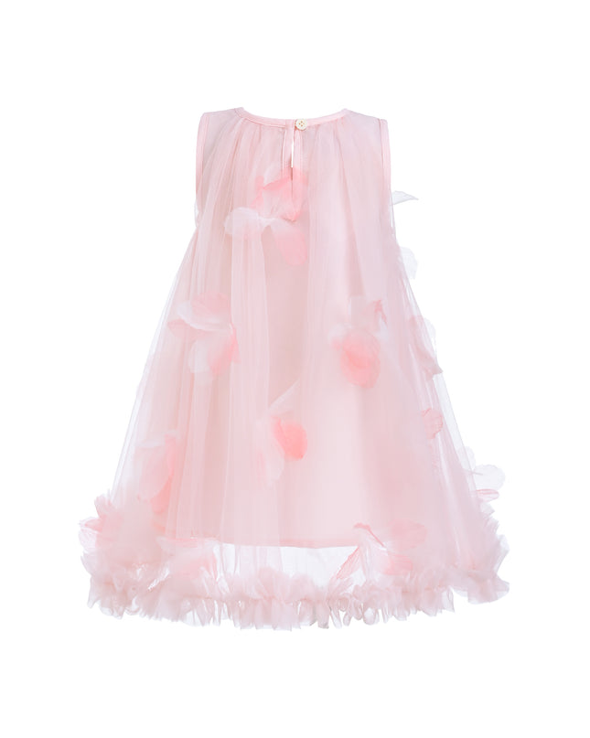 Pink Blooming Tulle Sleeveless Dress