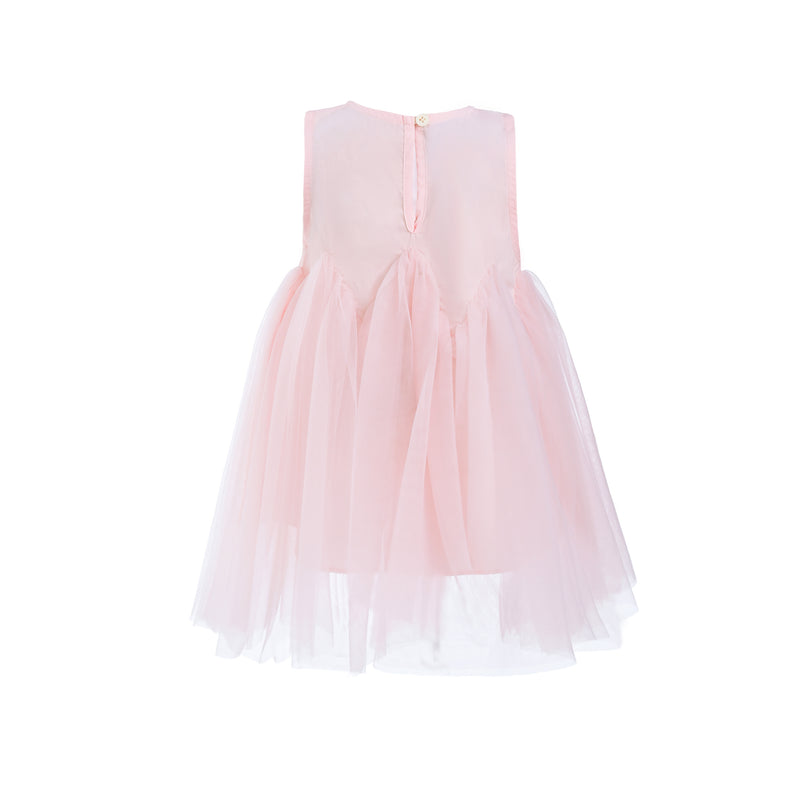 Peach Blush Rose Ribbon Dress