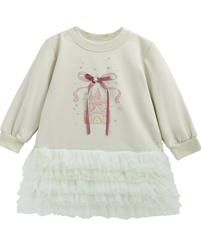 Mist Ruffle Ribbon Dress
