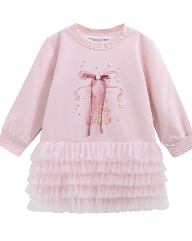 Pink Ruffle Ribbon Dress