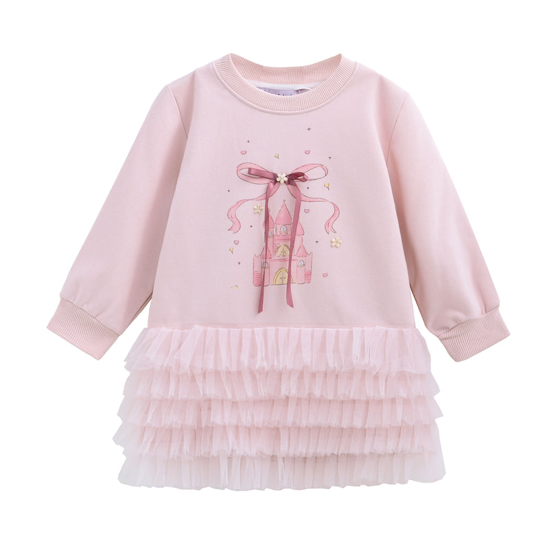 Pink Ruffle Ribbon Dress