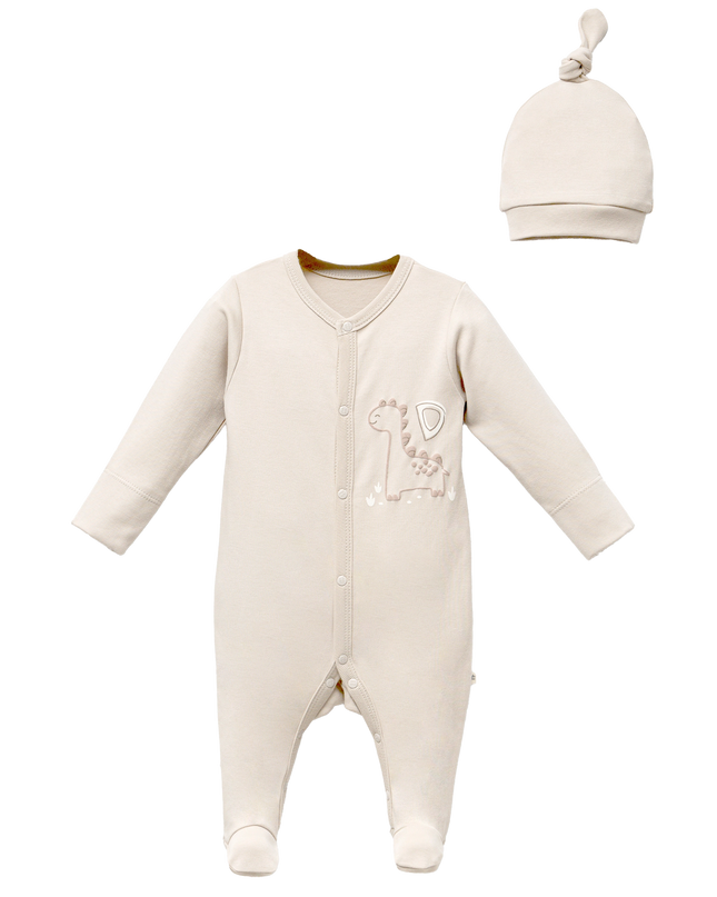 kids-atelier-moi-noi-baby-boy-beige-dinosaur-patch-babygrow-hat-mnb3014