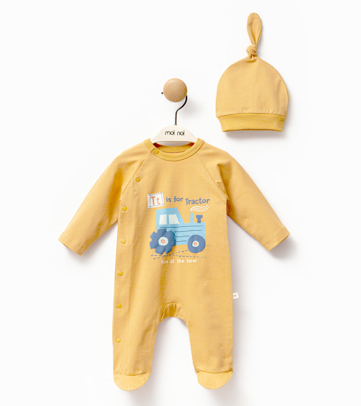 kids-atelier-moi-noi-baby-boy-yellow-tractor-graphic-babygrow-hat-mnb1130