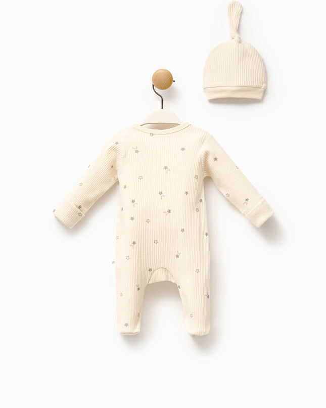 kids-atelier-moi-noi-baby-girl-cream-star-print-babygrow-hat-mnb1162