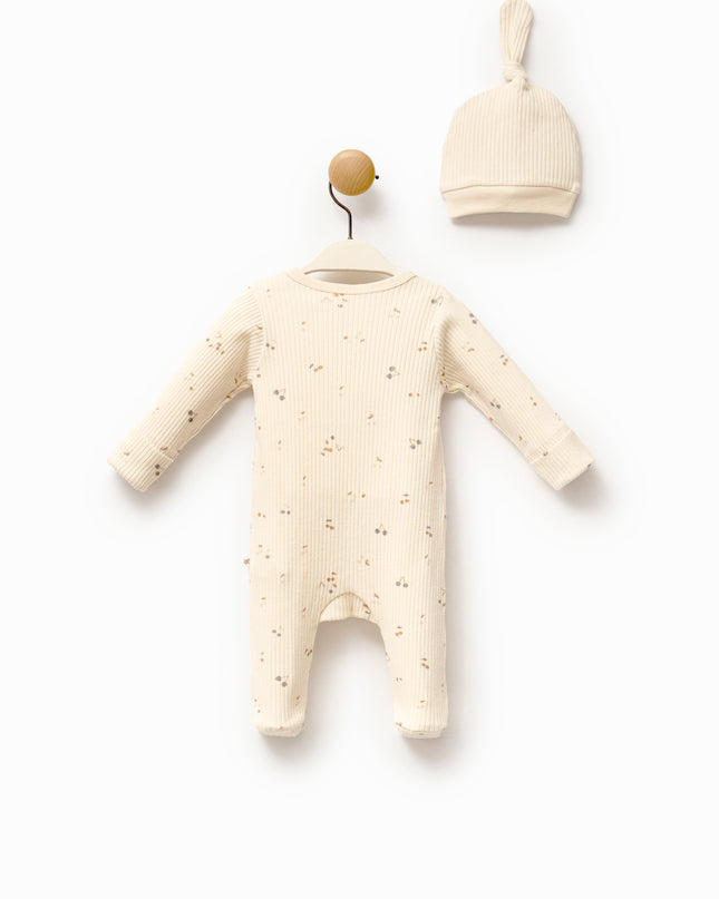 kids-atelier-moi-noi-baby-boy-cream-leaf-print-babygrow-hat-mnb1164