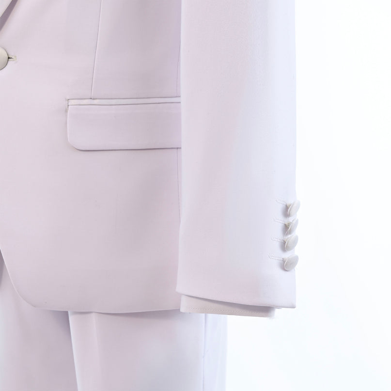 White Shawl Lapel Wool Suit