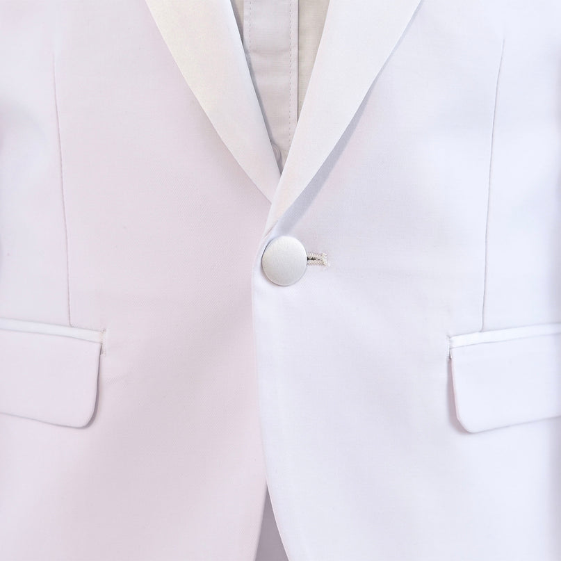 White Shawl Lapel Wool Suit