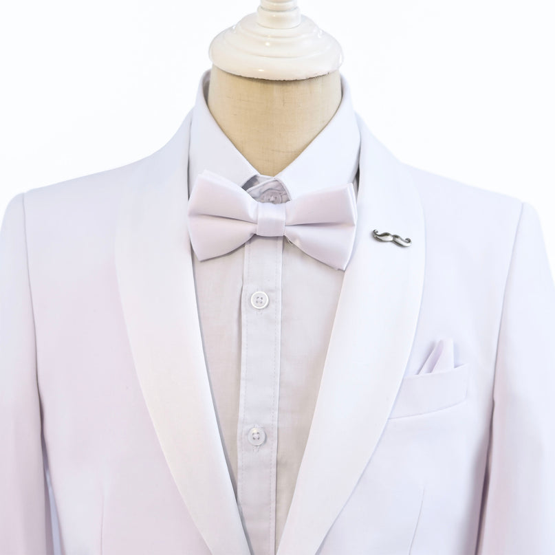 White Shawl Lapel Wool Suit