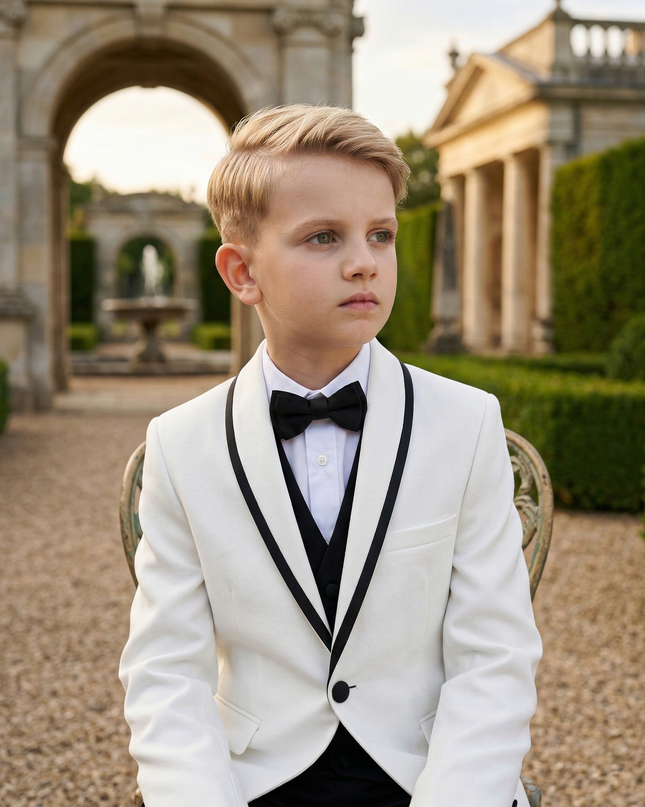 kidsatelier-moustache-White-Tuxedo-Set-with-black-Accents