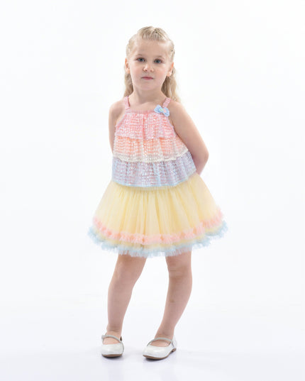 Salmon Sunset Layered Dress Set