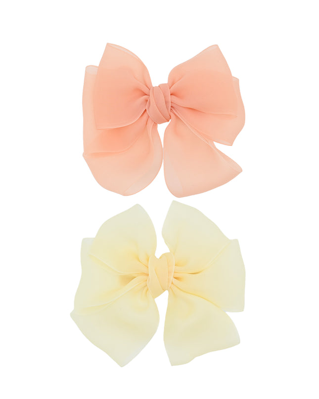 Multicolor Ribbon Bow Hairclip Set