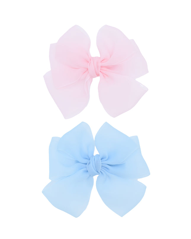Multicolor Ribbon Bow Hairclip Set