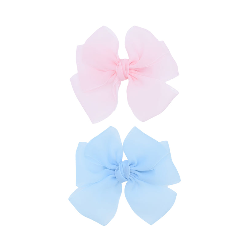 Multicolor Ribbon Bow Hairclip Set