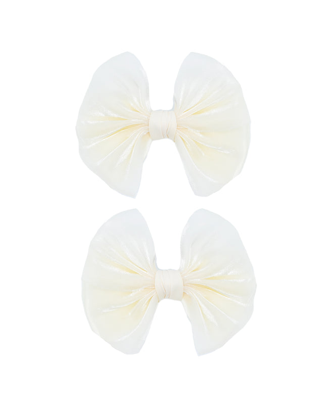 Multicolor Satin Bow Hairclip Set