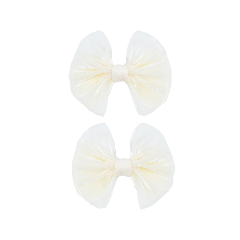 Multicolor Satin Bow Hairclip Set